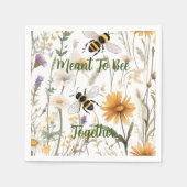 ハチと野の花は一緒に咲くつもりだった。 スタンダードカクテルナプキン (正面)