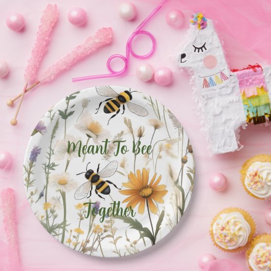 ハチと野の花は一緒に咲くつもりだった。 ペーパープレート (パーティー)