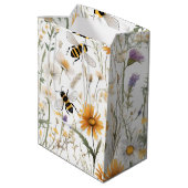 ハチと野の花は一緒に咲くつもりだった。 ミディアムペーパーバッグ (裏面アングル)