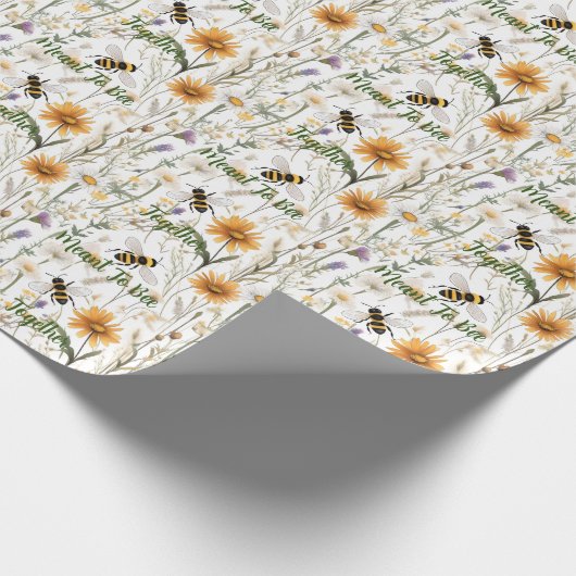 ハチと野の花は一緒に咲くつもりだった。 ラッピングペーパー (角)