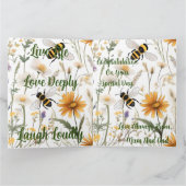 ハチと野の花は一緒に見るつも結婚りだった カード (内部)