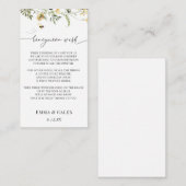 ハチと黄色の野の花のハネムーンの願い エンクロージャーカード (正面/裏面)