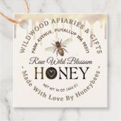 ハチによる愛で作られるハチミツのドリップとハート フェイバータグ (正面)