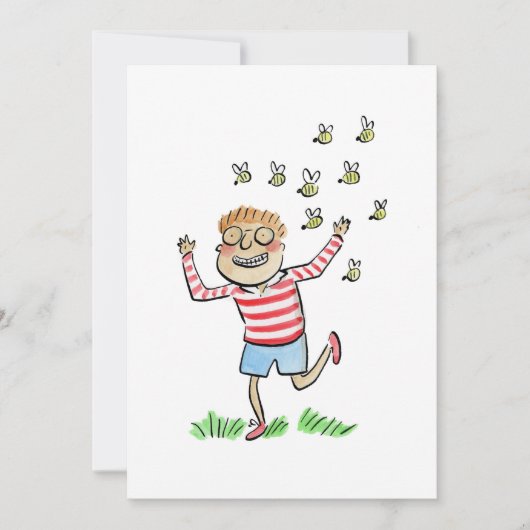 ハチに追われる 招待状 (正面)