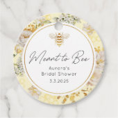ハチのいるステッカー。ハチのブライダルシャワーの装飾 フェイバータグ (正面)