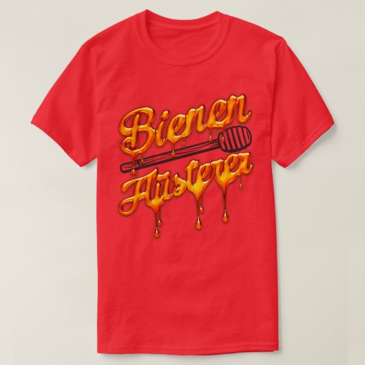 ハチのささやき養蜂家蜂蜜 Tシャツ (デザイン正面)