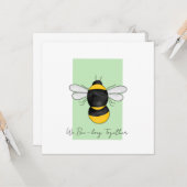 ハチのキュートな駄洒落グリーティングカード カード (正面/裏面インサイチュ)
