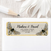 ハチのクラシックでエレガントなヴィンテージ ラベル (インサイチュ)