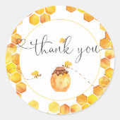 ハチのサンクスステッカー ラウンドシール (正面)