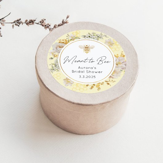 ハチのステッカー。ハチの花嫁の歓迎会 ラウンドシール