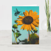 ハチのテニス　ひまわり カード (正面)