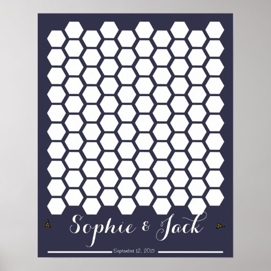 ハチのハニカの結婚サイン帳 ポスター (正面)