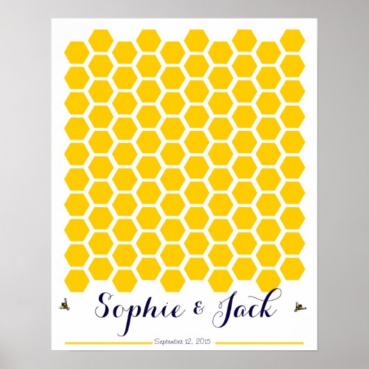 ハチのハニカの結婚サイン帳 ポスター (正面)