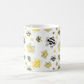 ハチのパターンの背景のスケッチ コーヒーマグカップ (中央)