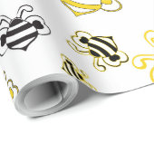 ハチのパターンの背景のスケッチ ラッピングペーパー (ロールコーナー)