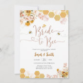 ハチのブライダルシャワー招待状 招待状 (正面)
