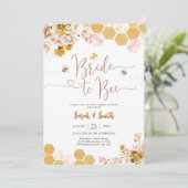 ハチのブライダルシャワー招待状 招待状 (スタンド正面)