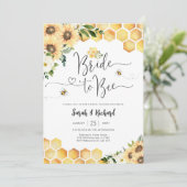 ハチのブライダルシャワー招待状 招待状 (スタンド正面)