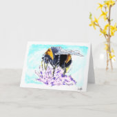 ハチのブランクグリーティングカード カード (黄色い花)