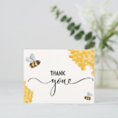 ハチのベイビーシャワー感謝カード ポストカード (スタンド正面)
