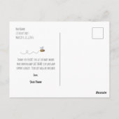 ハチのベイビーシャワー感謝カード ポストカード (裏面)