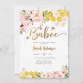 ハチのベイビーシャワー招待状 招待状 (正面)