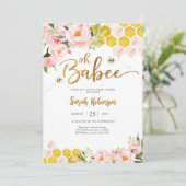 ハチのベイビーシャワー招待状 招待状 (スタンド正面)