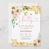 ハチのベイビーシャワー招待状 招待状 (正面)