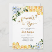 ハチのベイビーシャワー招待状 招待状 (正面)