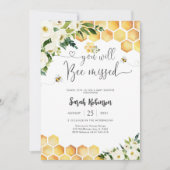 ハチのベイビーシャワー招待状 招待状 (正面)