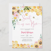 ハチのベイビーシャワー招待状 招待状 (正面)