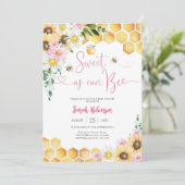 ハチのベイビーシャワー招待状 招待状 (スタンド正面)