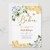 ハチのベイビーシャワー招待状 招待状 (正面)