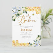 ハチのベイビーシャワー招待状 招待状 (スタンド正面)