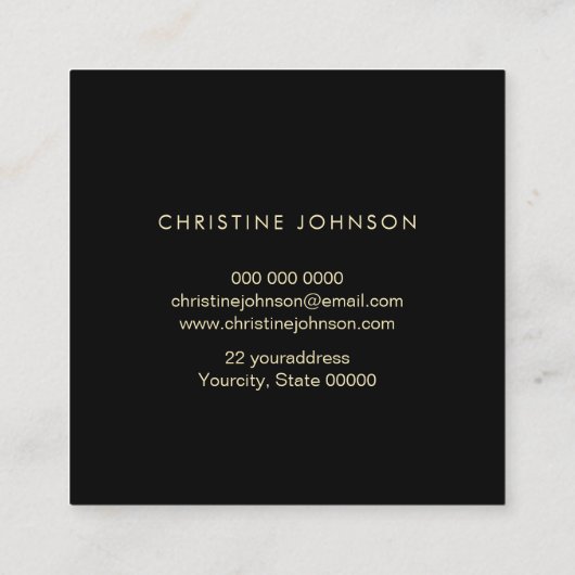 ハチのロゴ スクエア名刺 (裏面)