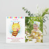 ハチの写真招待状 招待状 (スタンド正面)