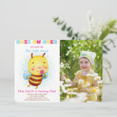 ハチの写真招待状 招待状 (スタンド正面)