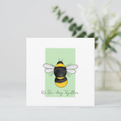 ハチの可愛いパングレーティングカード カード (スタンド正面)