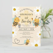 ハチの女王の1歳の誕生日パーティー 招待状 (スタンド正面)