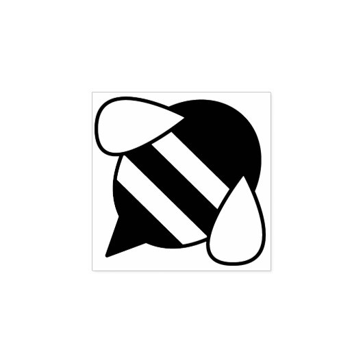 ハチの子のかわいいハチの巣 ラバースタンプ (インプリント)