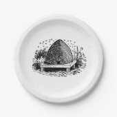 ハチの巣とハチ #1 ヘラルディック ヴィンテージ ペーパープレート (正面)