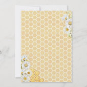ハチの巣と野の花の誕生日パーティーガール ビーデイ 招待状 (裏面)