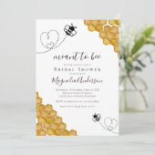 ハチの巣のような幸せをあなたに ブライダルシャワーのご案内 招待状 (スタンド正面)