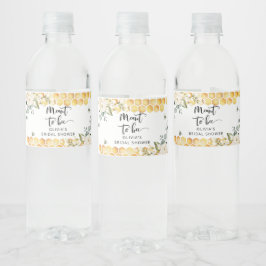 ハチの巣のような素敵なラベルですね！「Meant to bee」の部分はそのまま「Beeに縁がある」 ペットボトルラベル