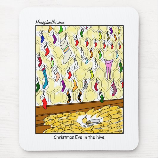 ハチの巣のクリスマスイブ (カラー) - マウスパッド (正面)