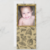 ハチの巣のハチミツビー 誕生日パーティー フォトチケット 招待状 (裏面)