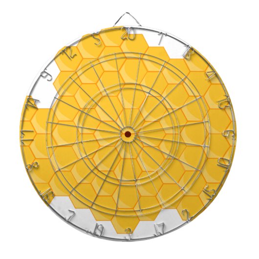 ハチの巣のハニカム六角形の模様 ダーツボード (正面)