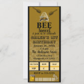 ハチの巣の誕生日パーティーの写真チケット 招待状 (正面)