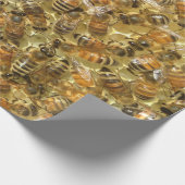 ハチの巣はそのニュースで賑わっている！ ラッピングペーパー (角)