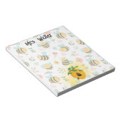 ハチの巣作りと可愛パーソナライズされたい ノートパッド (アングル)